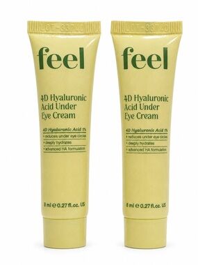FEEL BEAUTY 4D Hyaluronic Acid Under Eye Cream Mini Duo 8ml X 2 BRAND NEW/SEALED